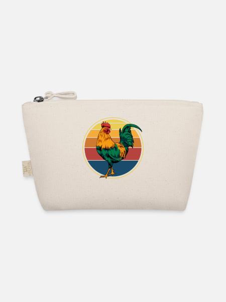 Hahn Retro - Bio-Täschchen - Natur