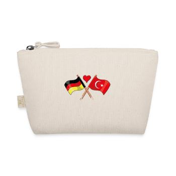 I love Turkey Germany flag flag heart - Organic Pouch - nature - Front