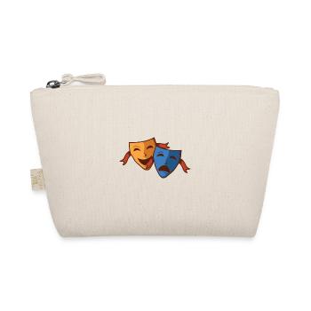Two Theatre Masks - Organic Pouch - nature - Front