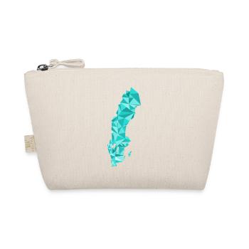 Sweden Map in Polygon Style - Scandinavia - Organic Pouch - nature - Front