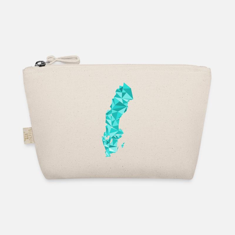 Sweden Map in Polygon Style - Scandinavia Organic Pouch