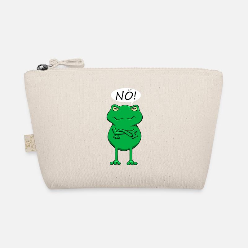 Statement, Der Nö Frosch Lustiges Statement Frog - Bio-Täschchen - Natur