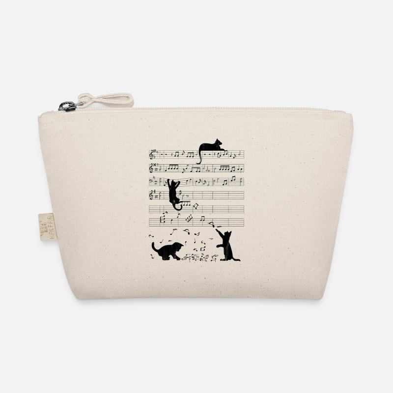 Musicien de partition vintage note de musique chat mignon Trousse biologique