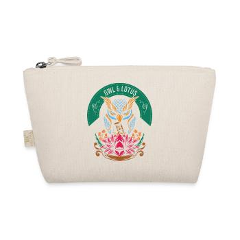 Lotus Owl Garden Gift - Organic Pouch - nature - Front