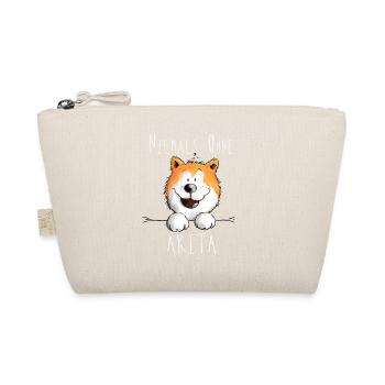 Niemals Ohne Akita Hund - Bio-Täschchen - Natur - Vorne