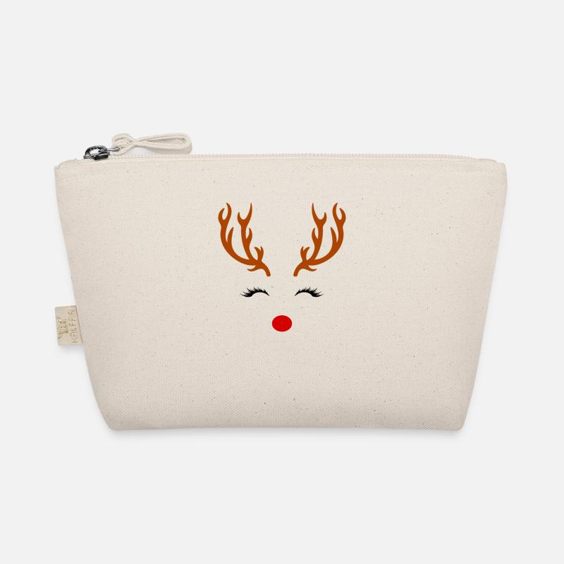 Rudolf Weihnachtsoutfit - Bio-Täschchen - Natur