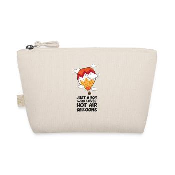 Just a Boy Who Loves Hot Air Balloons - Organic Pouch - nature - Front