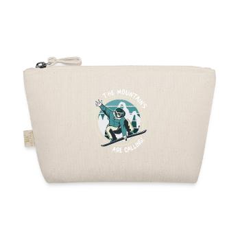 Snowboard Winter Sports Mountains Snow Freestyle Shred - Organic Pouch - nature - Front