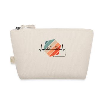 retro heartbeat for electric car - Organic Pouch - nature - Front