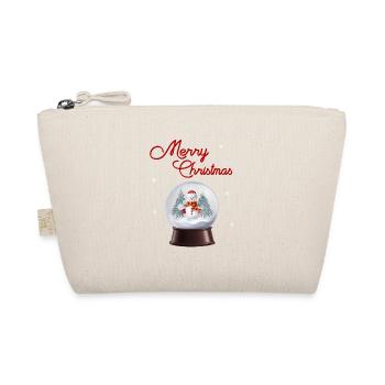 Snow Globe Snowman Winter Magic - Organic Pouch - nature - Front