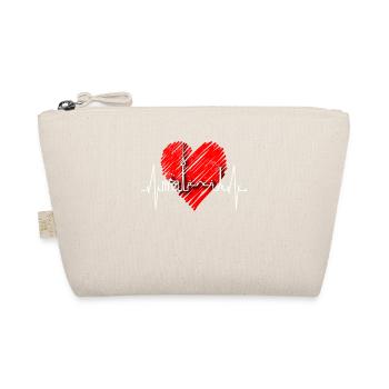Berlin Skyline Heartbeat Herz Liebe Love Berliner - Trousse biologique - nature - Devant