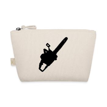 Chainsaw for jackdaw, carpenter or woodbewe - Organic Pouch - nature - Front