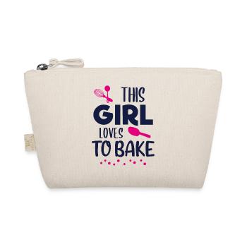 Baking girl saying baker bakery gift - Organic Pouch - nature - Front
