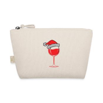 Christmas Wine Glas with Santa Hat - Trousse biologique - nature - Devant
