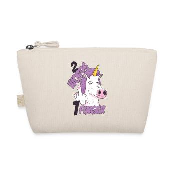 2 Words 1 Finger Horse - Unicorn Fuck You - Organic Pouch - nature - Front