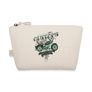 Motorbike motorcyclist motorcycle - Organic Pouch - nature - Front