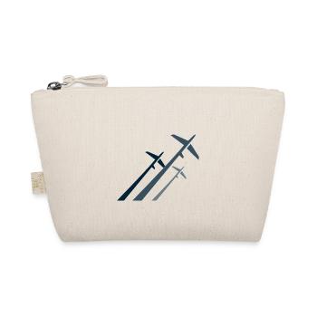 Flugzeuge Fliegen Flug Geschenk stylisch - Bio-Täschchen - Natur - Vorne