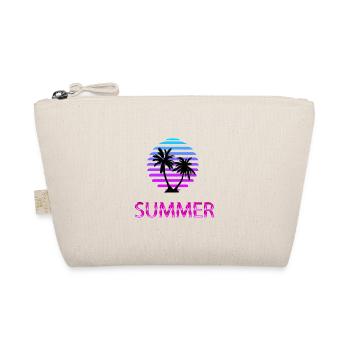 Summer Vaporwave Palm Beach Sunset - Organic Pouch - nature - Front