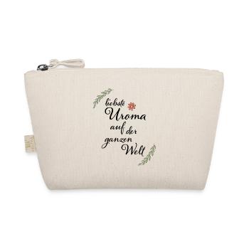 Beste Uroma Geschenk für die liebste Uroma - Bio-Täschchen - Natur - Vorne