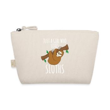 Sloth Gifts - Just A Girl Who Loves Sloth Animal L - Bio-Täschchen - Natur - Vorne
