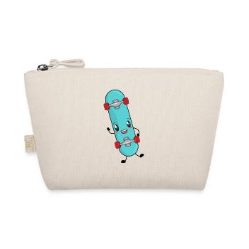Skater Skateboard - Bio-Täschchen - Natur - Vorne