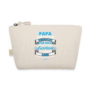 Papa Geschenk Vintage Spruch - Bio-Täschchen - Natur - Vorne