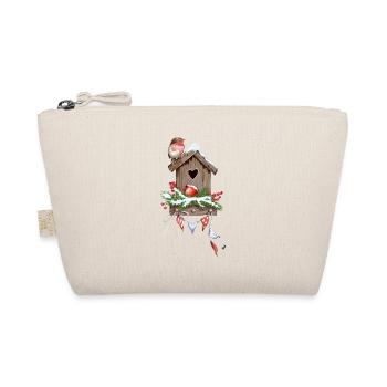 Festive Birdhouse Illustration - Organic Pouch - nature - Front