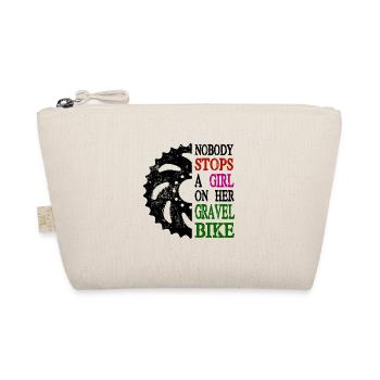 Gravel bike girl - Organic Pouch - nature - Front