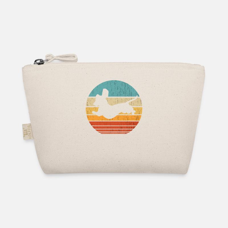 Cadeau de silhouette de chien teckel rétro teckel Trousse biologique