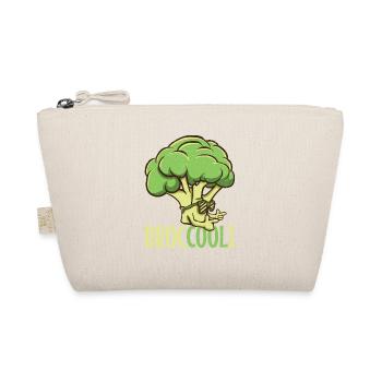 Vegan Cool Broccoli Broc cool i with sunglasses - Organic Pouch - nature - Front