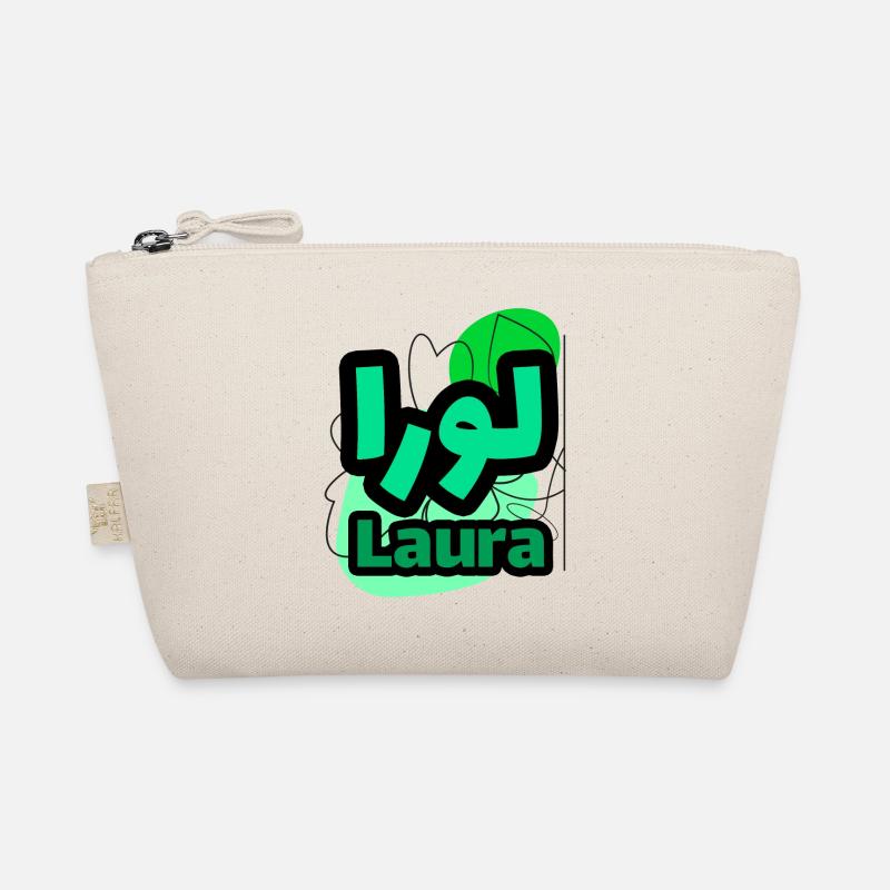 Laura #calligraphy - Organic Pouch - nature