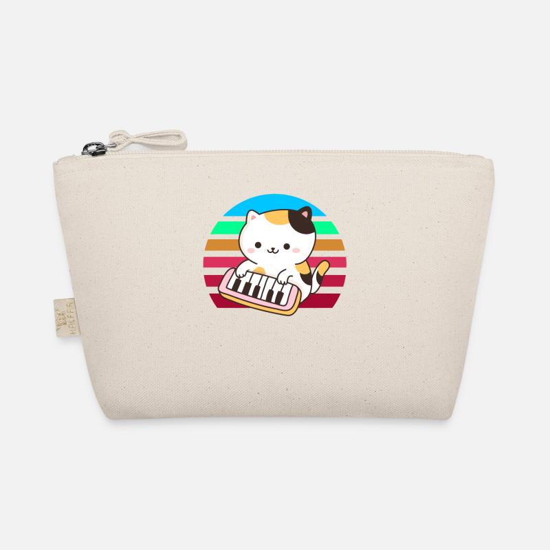 Clavier de piano chat coucher de soleil Trousse biologique