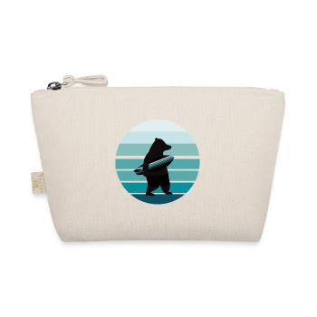 Surf surfeur ours bleu blanc - Trousse biologique - nature - Devant