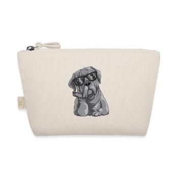 Cooler Cane Corso mit Sonnenbrille - Bio-Täschchen - Natur - Vorne