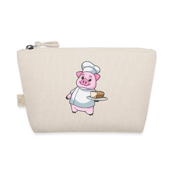 Schwein Bäcker Kuchen Backen - Bio-Täschchen - Natur - Vorne