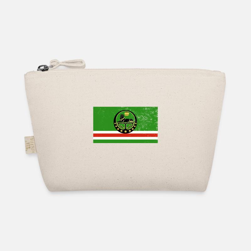 Chechnya Tschetschenische Flagge Vintage Effekt - Bio-Täschchen - Natur