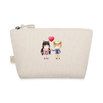 Kawaii anime girl and boy couple chibi style - Organic Pouch - nature - Front