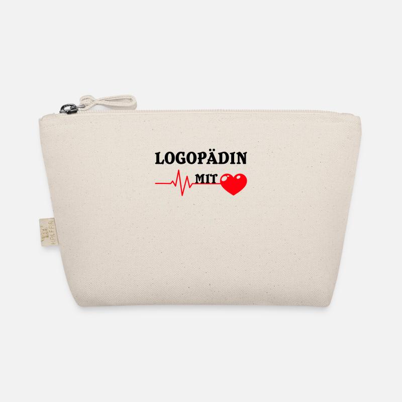 Logopädin mit herz Logopäde Logopädie Pathologe Bio-Täschchen
