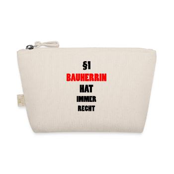 Bauherrin Geschenk Lustiger Spruch Hausbau Bauherr - Bio-Täschchen - Natur - Vorne