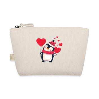 Le pingouin doux avec le cœur célèbre l’amour - Trousse biologique - nature - Devant