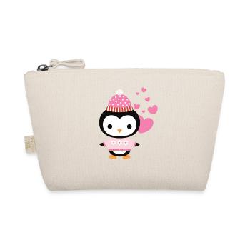 Le pingouin doux avec le cœur célèbre l’amour - Trousse biologique - nature - Devant