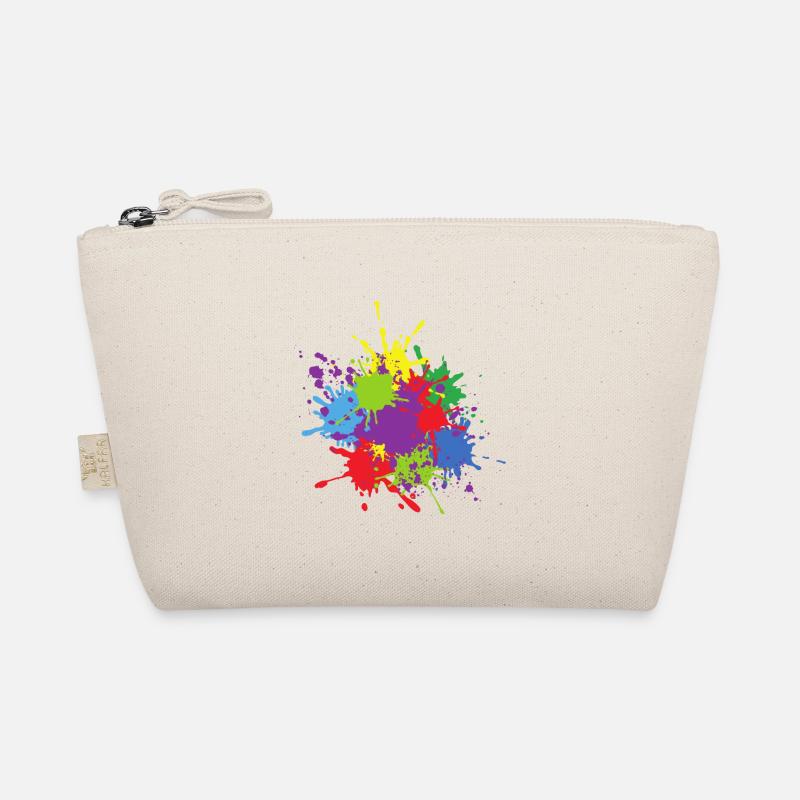 Mehrfarbiger Farbklecks Bio-Täschchen