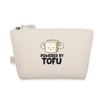 Powered By Tofu Vegan Vegetarian Love Tofu - Trousse biologique - nature - Devant