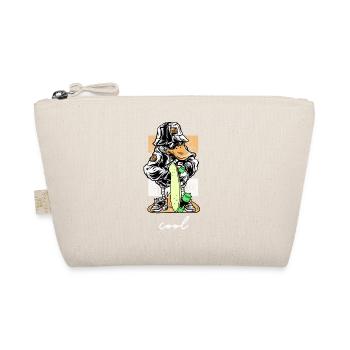 Kids duck skateboard cool - Organic Pouch - nature - Front