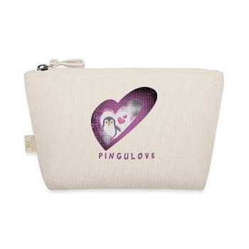 Pingulove Herzenspinguin Design - Bio-Täschchen - Natur - Vorne