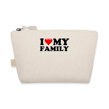 I LOVE MY FAMILY - Organic Pouch - nature - Front