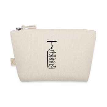 Wine, wine bottle, story - Organic Pouch - nature - Front