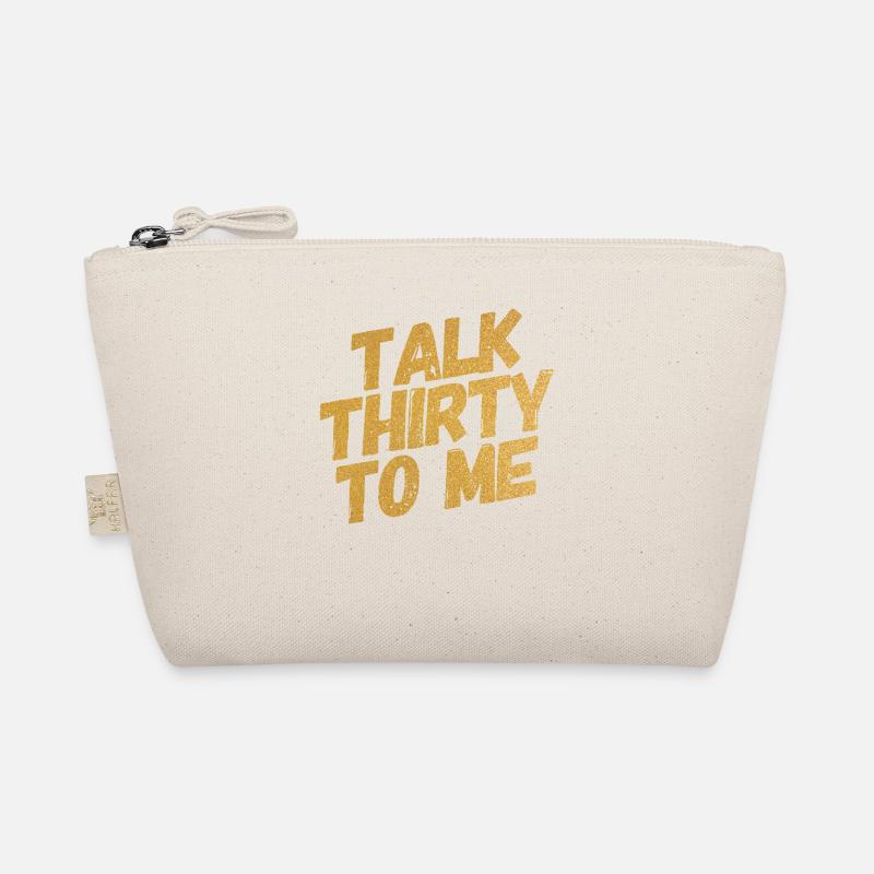 Talk Thirty To Me Gold 30. Geburtstag - Bio-Täschchen - Natur
