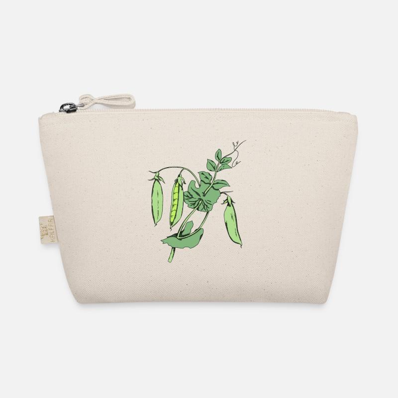 Erbsen Design Retro Garten Pflanzen Geschenk - Bio-Täschchen - Natur