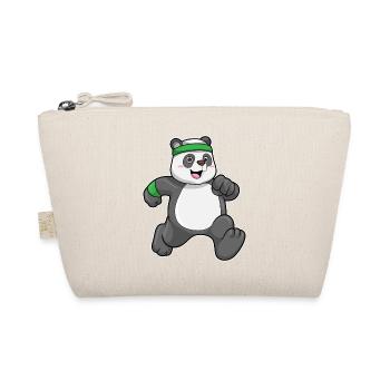 Panda Jogger Joggen Sport - Bio-Täschchen - Natur - Vorne